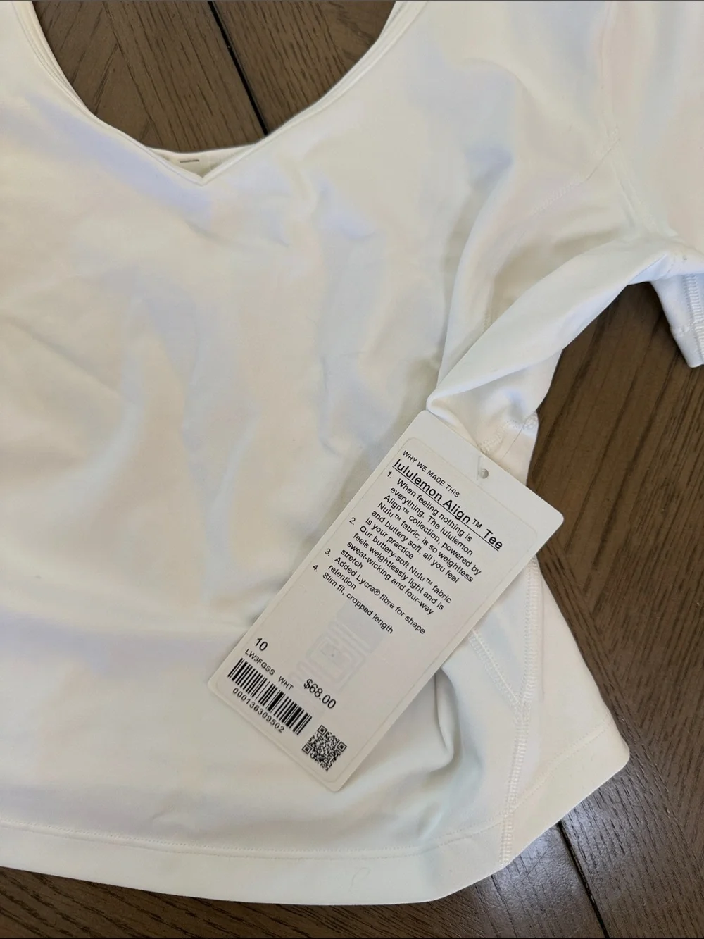 lululemon athletica White V-Neck align Top